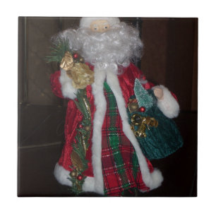 Royal Plaid Kerstman Collectie. Tegeltje