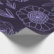 Royal Plum Bloesems van Pioenrozen in Zwarte Achte