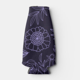 Royal Plum Bloesems van Pioenrozen in Zwarte Achte Flesjeskoeler