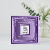 Royal Plum Elegance I Save The Date (Staand voorkant)