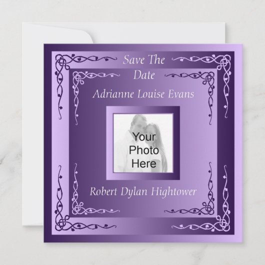 Royal Plum Elegance I Save The Date (Voorkant)