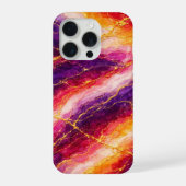 Royal Plum & Raspberry Marble with Gold Veining iPhone Hoesje (Achterkant)