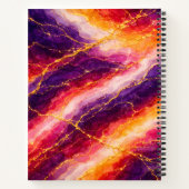 Royal Plum & Raspberry Marble with Gold Veining Notitieboek (Achterkant)