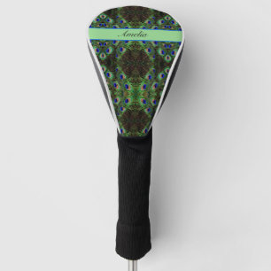 Royal Plumage - Luxe Pauw Veer Patroon Golfheadcover