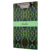 Royal Plumage - Luxe Pauw Veer Patroon Klembord (Links)