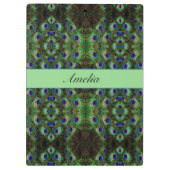 Royal Plumage - Luxe Pauw Veer Patroon Klembord (Achterkant)