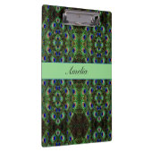 Royal Plumage - Luxe Pauw Veer Patroon Klembord (Rechts)