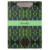 Royal Plumage - Luxe Pauw Veer Patroon Klembord (Voorkant)