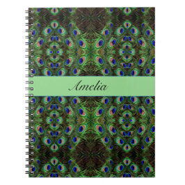 Royal Plumage - Luxe Pauw Veer Patroon Notitieboek