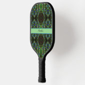 Royal Plumage - Luxe Pauw Veer Patroon Pickleball Paddle (Links)