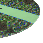 Royal Plumage - Luxe Pauw Veer Patroon Snijplank (Hoek)