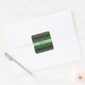 Royal Plumage - Luxe Pauw Veer Patroon Vierkante Sticker (Envelop)