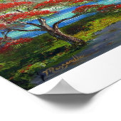 Royal Poinciana en Palm Trees Poster (Hoek)