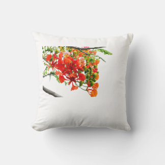 Royal Poinciana Gulmohar Floral Throw Pillow Cover Kussen