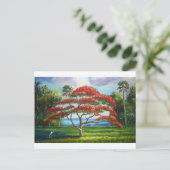 Royal Poinciana Tree Mazz Briefkaart (Staand voorkant)