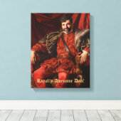 Royal Portrait Custom gepersonaliseerde foto  Canvas Afdruk (Insitu (Houten vloer))