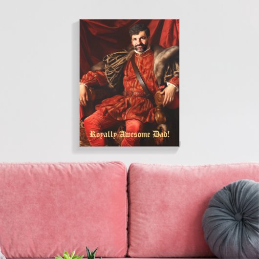 Royal Portrait Custom gepersonaliseerde foto Canvas Afdruk (Insitu (Woonkamer))
