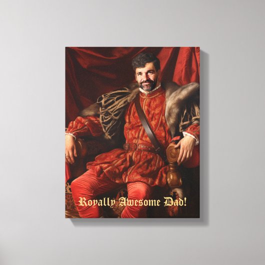 Royal Portrait Custom gepersonaliseerde foto  Canvas Afdruk (Voorkant)