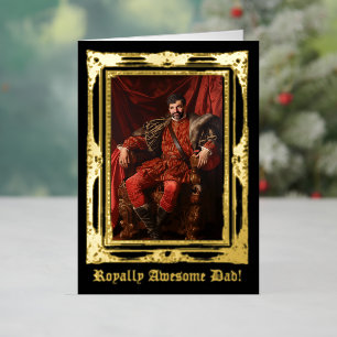 Royal Portrait Custom gepersonaliseerde foto  Folie Feestdagenkaart