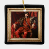 Royal Portrait Custom gepersonaliseerde foto  Keramisch Ornament (Voorkant)