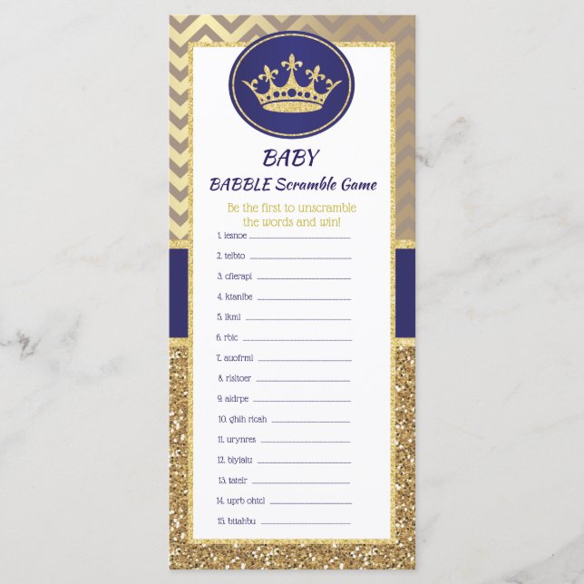 Royal Prince Baby Babble Word Scramble Game (Voorkant)