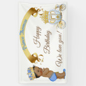 Royal Prince Baby Boy Carriage Blue Gold Spandoek (Verticaal)