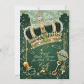 Royal Prince Baby Boy Shower-uitnodigingen Kaart (Achterkant)