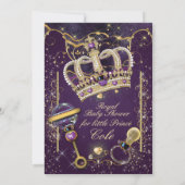Royal Prince Baby Boy Shower-uitnodigingen Kaart (Achterkant)