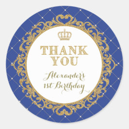 Royal Prince Baby Dank u Sticker Verjaardagsgunst