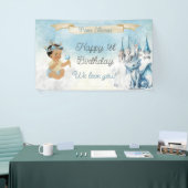 Royal Prince Baby Jongen Kasteel Dragon Blauw Goud Spandoek (Beurs)