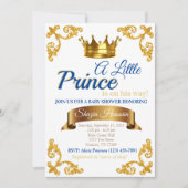 Royal Prince Baby shower Invite Kaart (Voorkant)