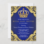 Royal Prince Baby Shower-uitnodigingen Kaart (Achterkant)