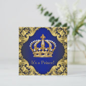 Royal Prince Baby Shower-uitnodigingen Kaart (Staand voorkant)