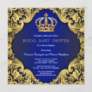 Royal Prince Baby Shower-uitnodigingen Kaart