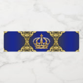 Royal Prince Baby shower Waterflesetiketten Waterfles Etiket (Enkel label)
