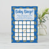 Royal Prince Bingo Baby shower Game Blue Kaart (Staand voorkant)