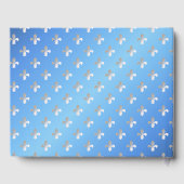 Royal Prince Blue Silver Baby Boy Fleur Pillow Gastenboek (Achterkant)
