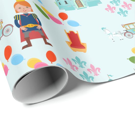 Royal Prince Boy verjaardagsfeestje Cadeaupapier (Rol Hoek)