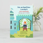Royal Prince Boy verjaardagsfeestje Kaart (Staand voorkant)