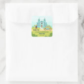 Royal Prince Boy verjaardagsfeestje Vierkante Sticker (Tas)