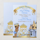 Royal Prince Castle Carriage Blue Gold Boy Kaart (Voorkant / Achterkant)