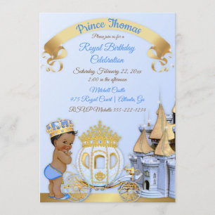 Royal Prince Castle Carriage Blue Gold Boy Kaart