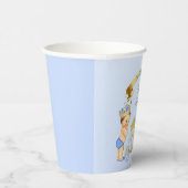 Royal Prince Castle Carriage Blue Gold Boy Papieren Bekers (Rechts)