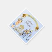 Royal Prince Castle Carriage Blue Gold Boy Servetten (Hoek)