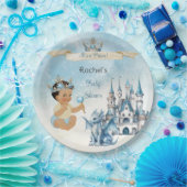 Royal Prince Castle Draak Kroon Blauw Goud Jongen Papieren Bordje (Feest)