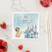 Royal Prince Castle Draak Kroon Blauw Goud Jongen Servet (Insitu)