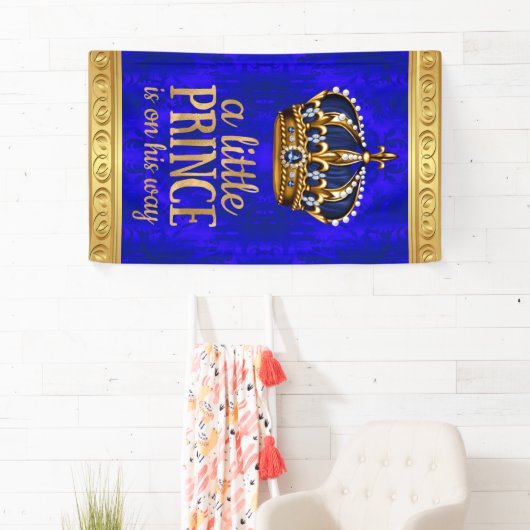 Royal Prince Crown Boy Prince Baby shower Spandoek (Insitu)