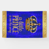 Royal Prince Crown Boy Prince Baby shower Spandoek (Horizontaal)
