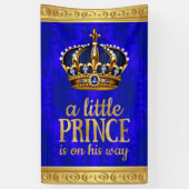 Royal Prince Crown Boy Prince Baby shower Spandoek (Verticaal)