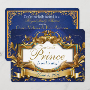 Royal Prince Elegant Baby Douche Uitnodigingen